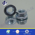 DIN6923 zinc plated flange type nut with factory price